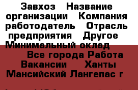 Завхоз › Название организации ­ Компания-работодатель › Отрасль предприятия ­ Другое › Минимальный оклад ­ 30 000 - Все города Работа » Вакансии   . Ханты-Мансийский,Лангепас г.